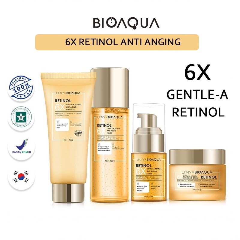 [BPOM] BIOAQUA 6X Gentle-A Retinol Anti Aging Skincare Retinol Cream Wajah | Retinol Serum Glowing |