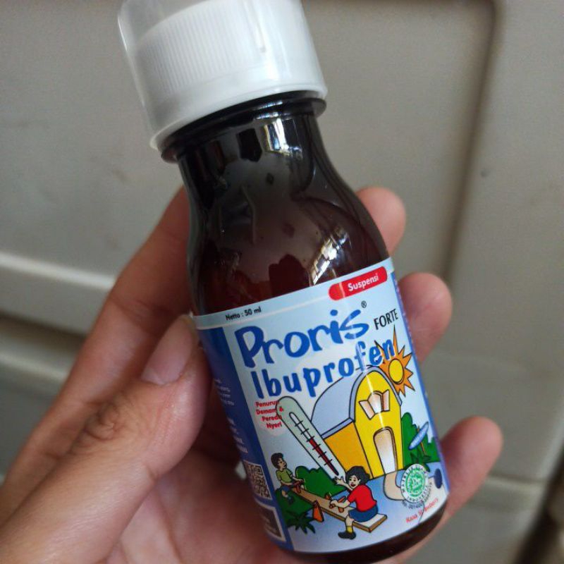 Proris Ibuprofen FORTE 50ml Suspensi Obat demam nyeri haid sakit gigi sakit kepala