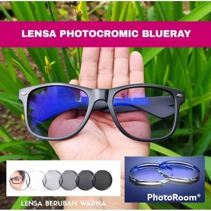 KACAMATA PHOTOCROMIC ORIGINAL, KACAMATA BLUERAY MINUS PLUS, PRIA WANITA