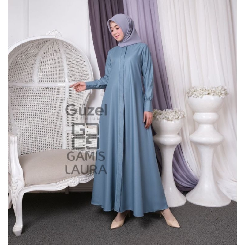 Gamis MADINA LAURA POLOS ORI GUZEL Kwalitas Premium