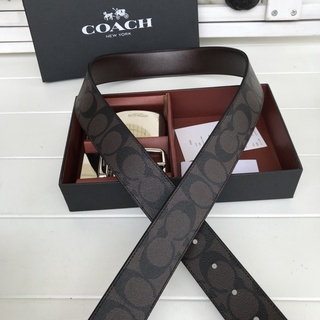 [Instant/Same Day] 64839  COACH original single new belt double-sided dual-purpose buckle can be twisted freely according to the style of the pants, simple and generous, very practical size 120 cm long 3.8 cm wide  108-CHB864839-6 nanpidai