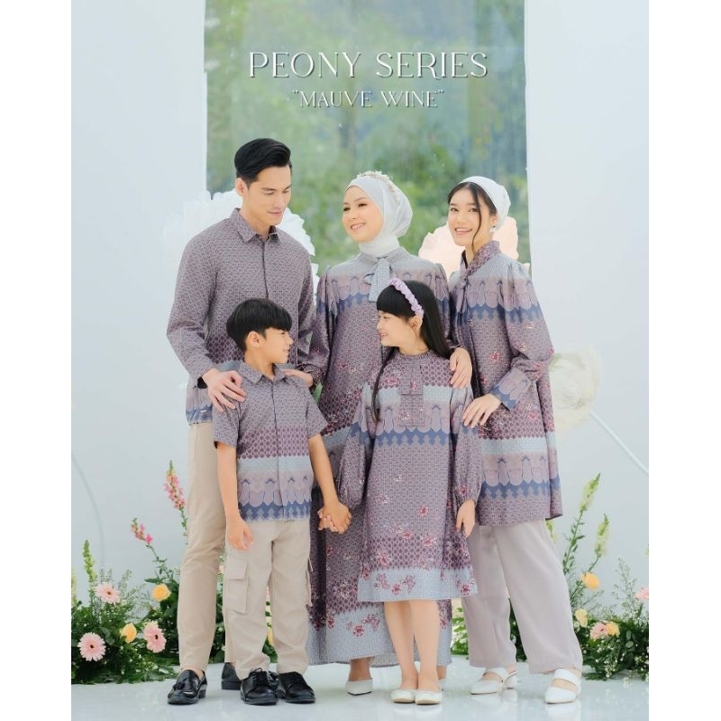 PEONY SERIES MAUVE WINE & SILVER GRAY OTIGINAL MAYOUTFIT