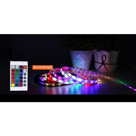 Lampu LED Strip Light RGB Remote Warna Warni IP44 IP65 2835 5050 5M 10M lampu kamar hias 5 meter 10 meter