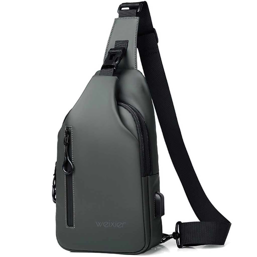 WEIXIER XB301 Tas Selempang Pria Shoulder Bag USB Port Anti Air WK-SBY