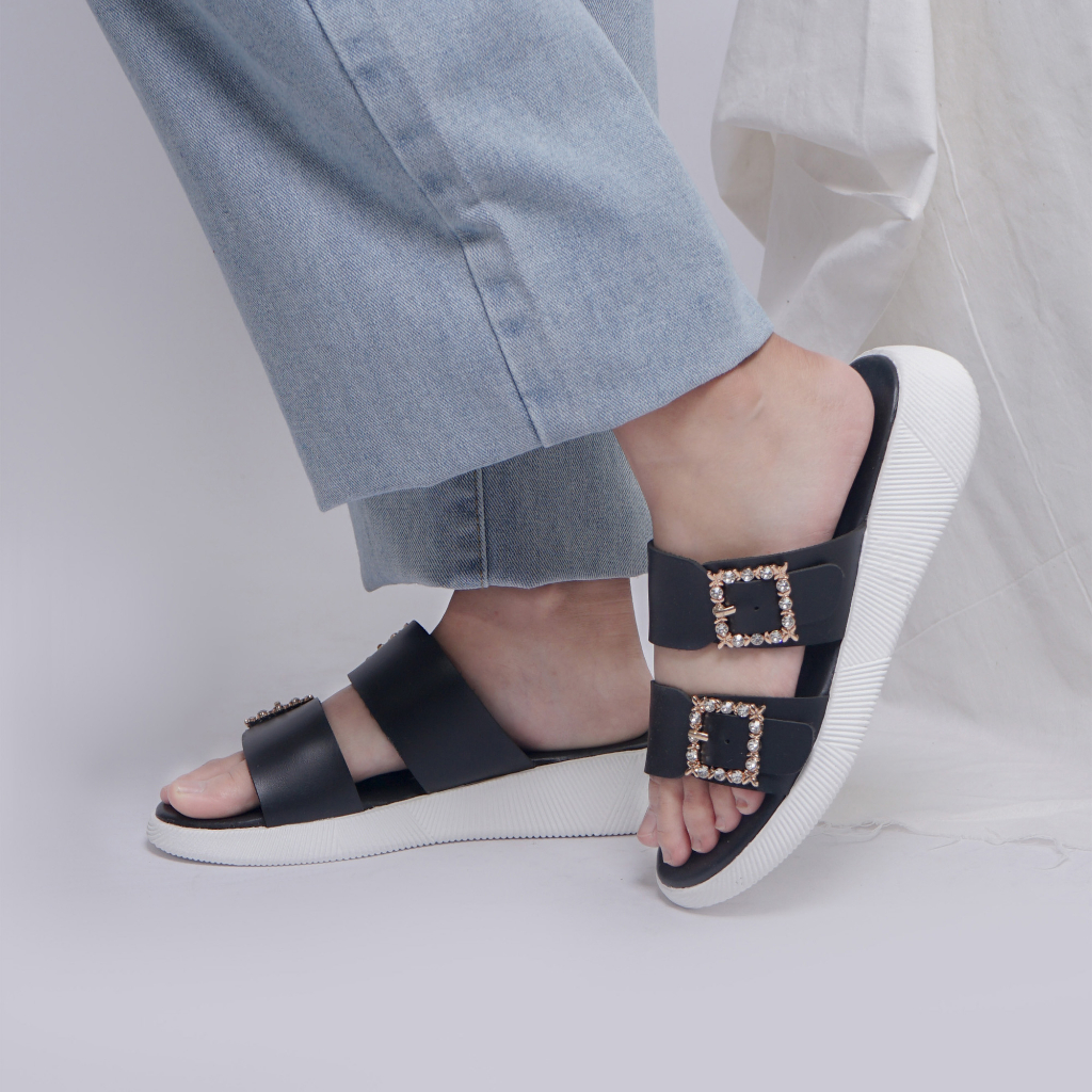 Dunkenstock JOA Sandal casual wanita sendal wedges cewek strap empuk