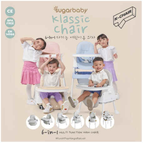 Sugar Baby Klassic Chair 6 IN 1 Multifunction High Chair / Kursi Makan Sugar Baby K Chair 1
