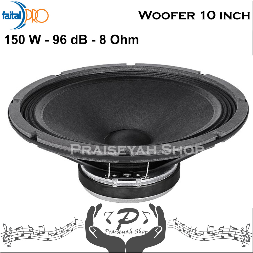 Faital Woofer Speaker Komponen 10 inch 10FE200 8 ohm Ferrite