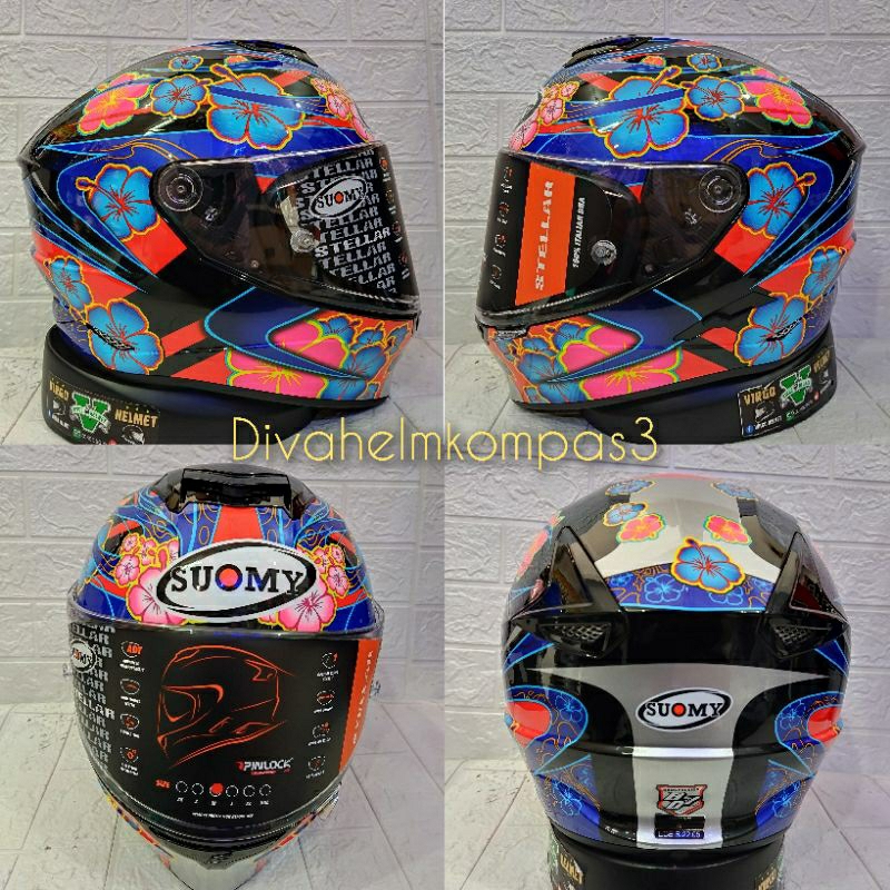 HELM SUOMY STELLAR FLOWER BLACK BASE LIMITED|SUOMY STELLAR MOTIF