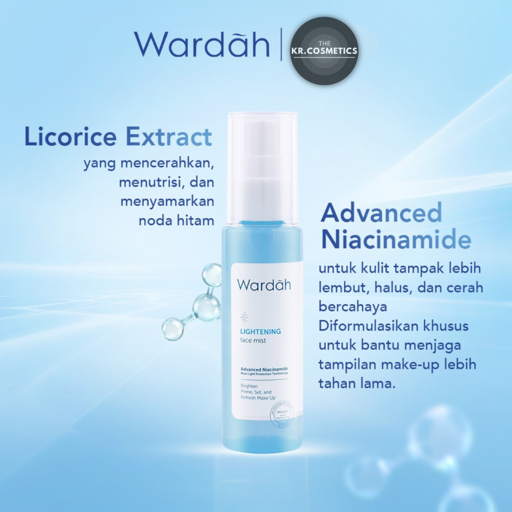 Wardah Lightening Face Mist - Spray untuk primer, setting spray dan refresh 60 ml