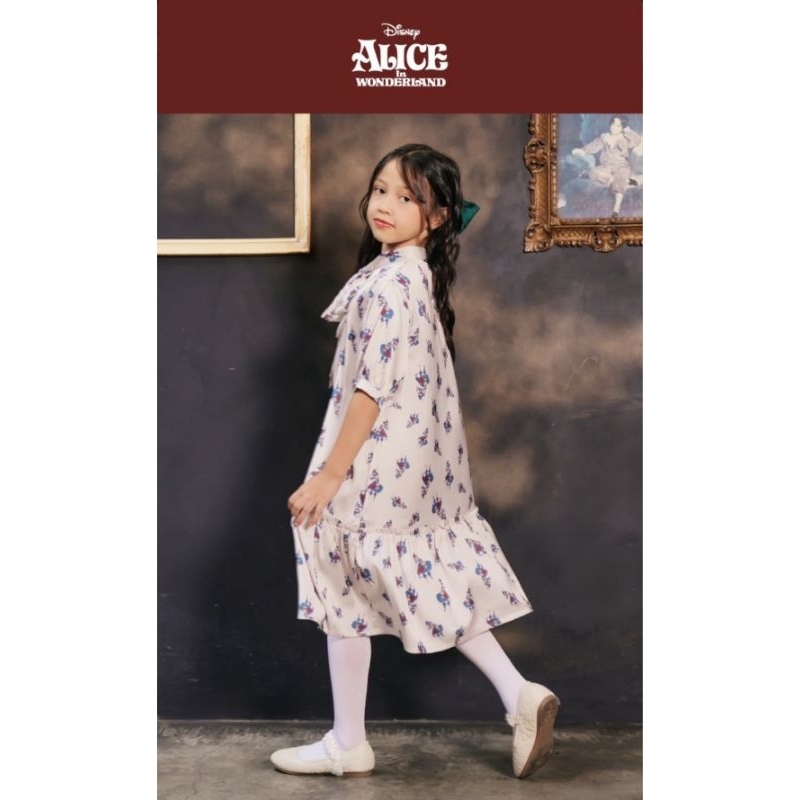 SALE Dress ALEZA / Dress Anak & Mommy / Pakaian Wanita Disney Alice / Baju Couple Ibu & Anak