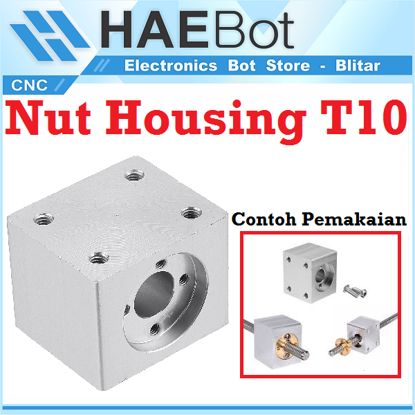 [HAEBOT] Nut Housing T10 Holder Bracket Rumahan CNC Router Milling Lead Screw