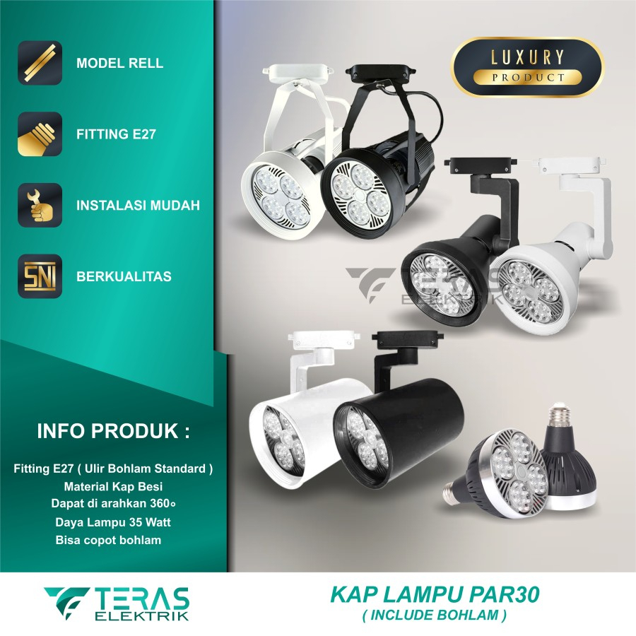 Lampu track light par 30 35w lampu track light satuan 35 watt