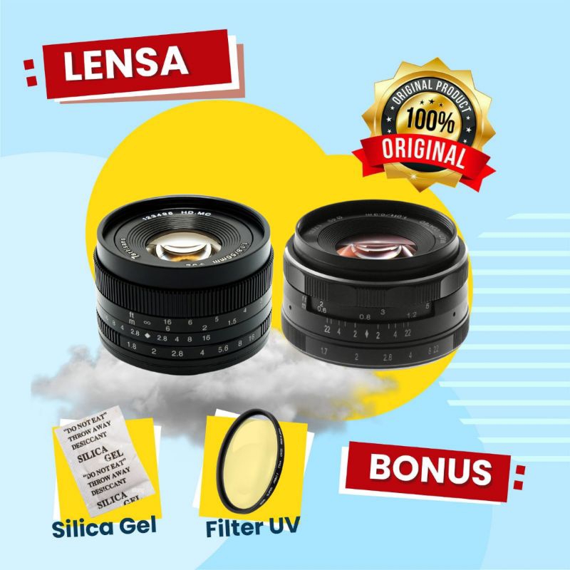 LENSA MANUAL MEIKE / 7 ARTISAN LENSA FIX FOR SONY/CANON/FUJIFILM Manual Kondisi Normal Bokeh Super