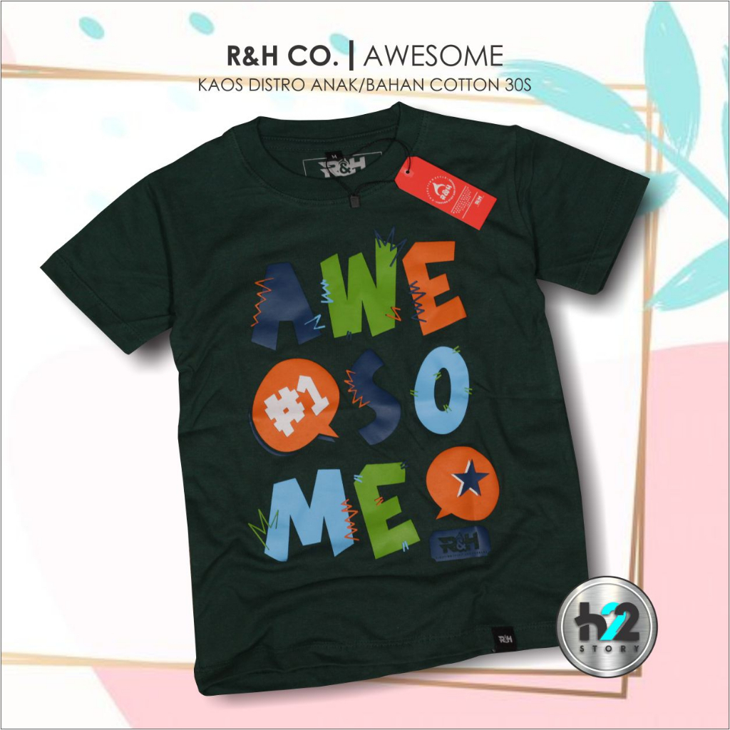 Paket 6 Kaos Anak Distro / Baju Anak Distro / Kaos Anak Distro / Atasan Anak / Bahan Cotton 30S  Kekinian By H22Story