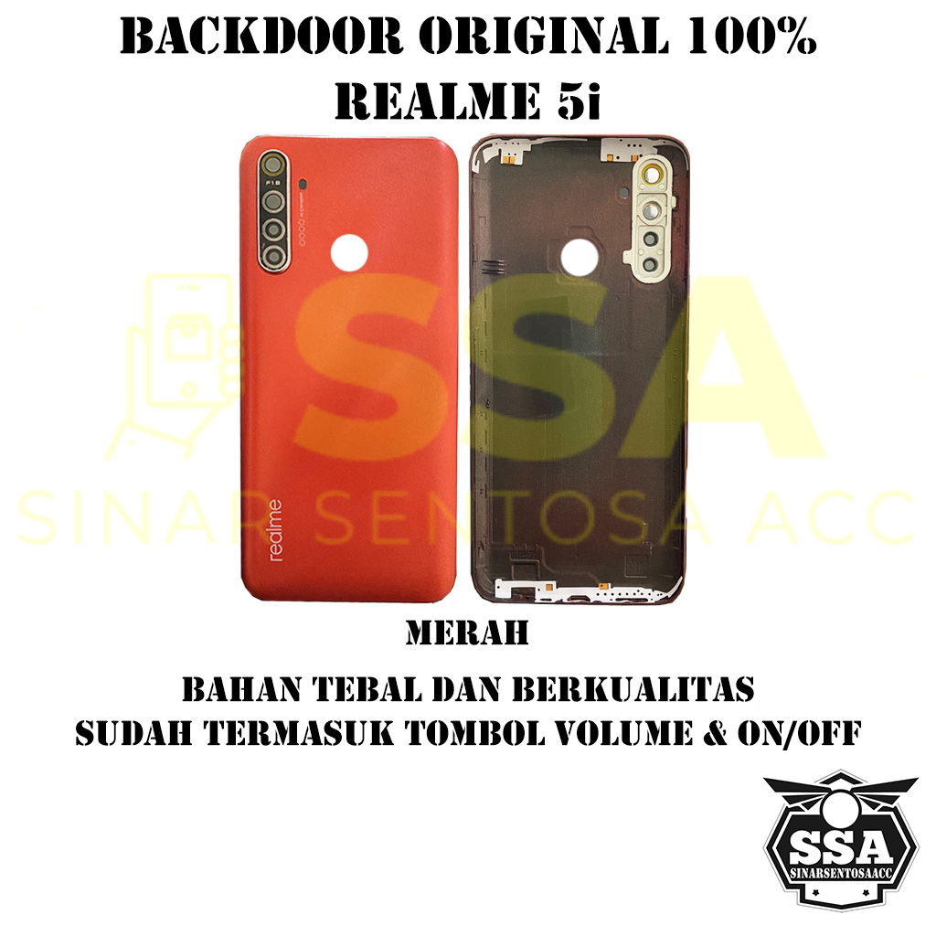 Backdoor Original 100% Realme 5i Tutup Baterai Tutup Belakang Backcover Back cover Real Me 5 i Realme5i