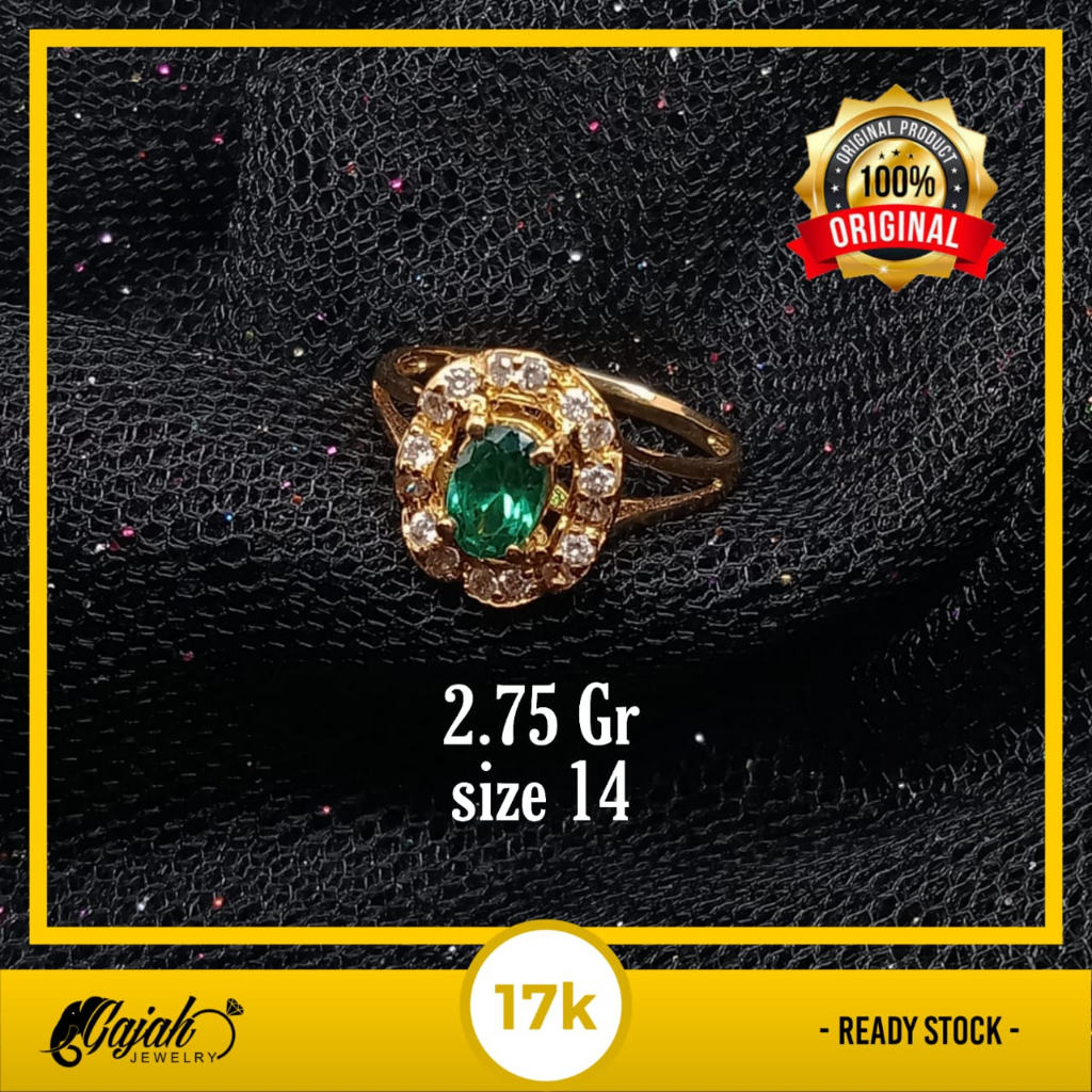 Cincin Emas 17K - 2.75 Gr Kadar 750 - 4608