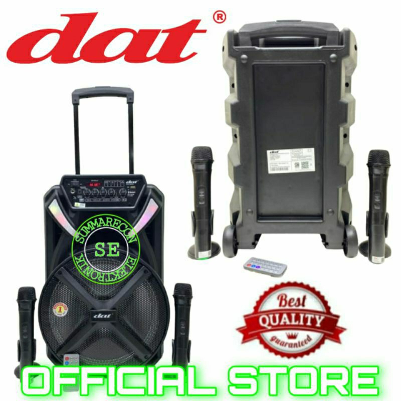 speaker portable with mic wireless dat dt1210ftx2 speaker karaoke bluetooth 12 inch