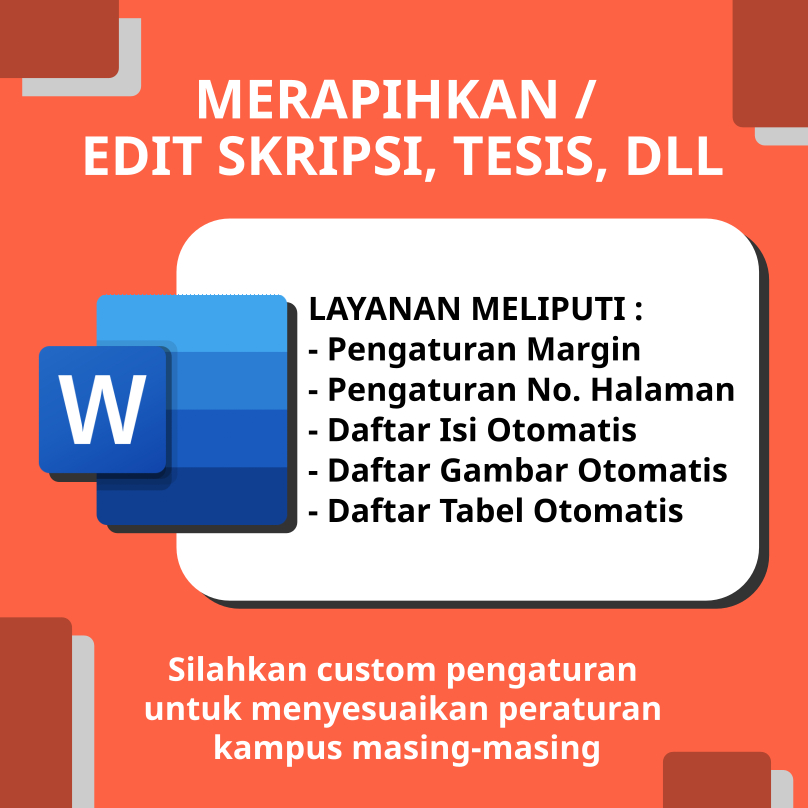 Jasa Edit Skripsi dan pembuatan daftar isi otomatis