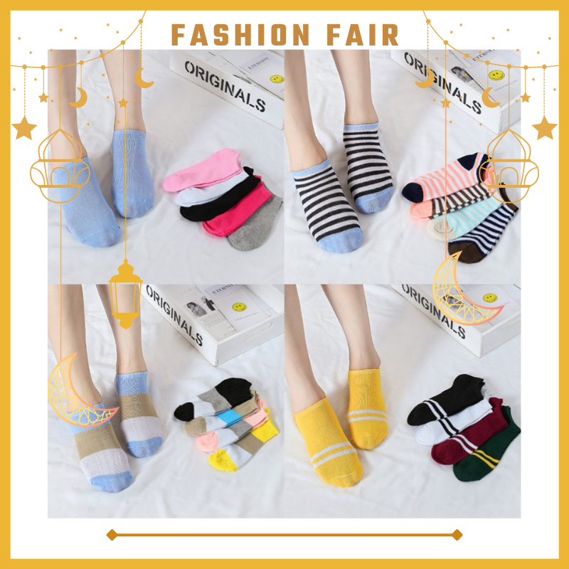 [IMPOR] Fashion Fair - Kaos Kaki Ankle Dari Jakarta BISA COD Kaos Kaki Cute Kaos Kaki Motif