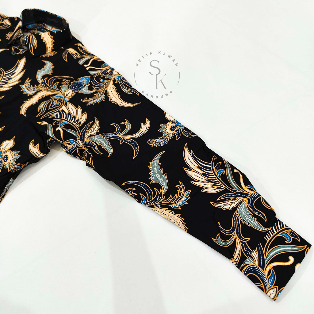 Kemeja ALISAN Corak Batik Print Regular Fit Lengan Panjang ( Seri 00362 Jumbo )