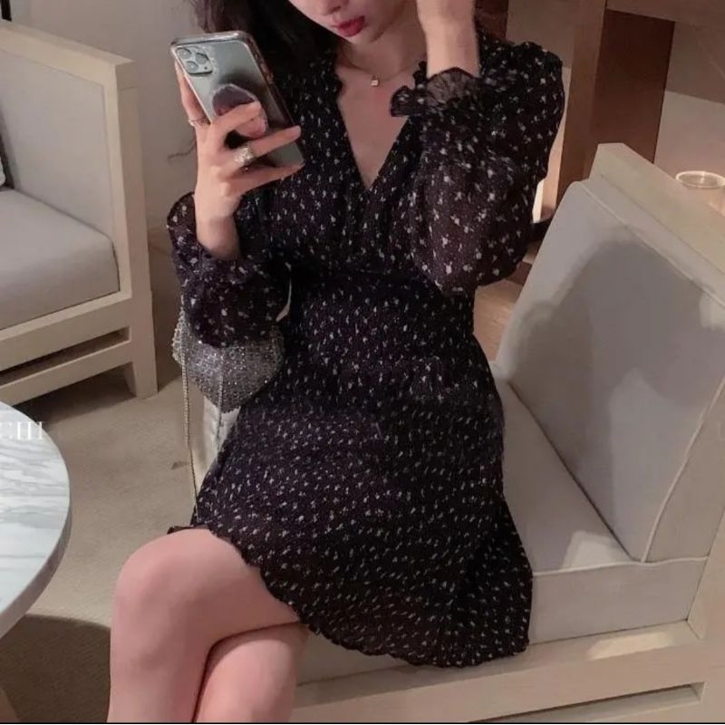 dress sifon full furing import bangkok