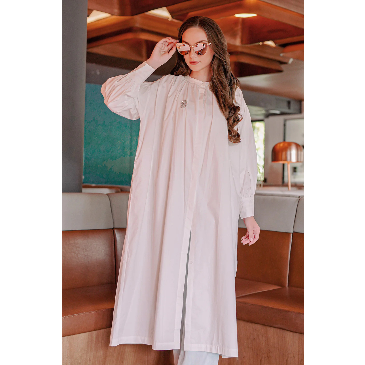 Wina Tunic - Brick, Lime, Pink, Purple, White Benang jarum benangjarum XS S M L XL XXL buttonscarves