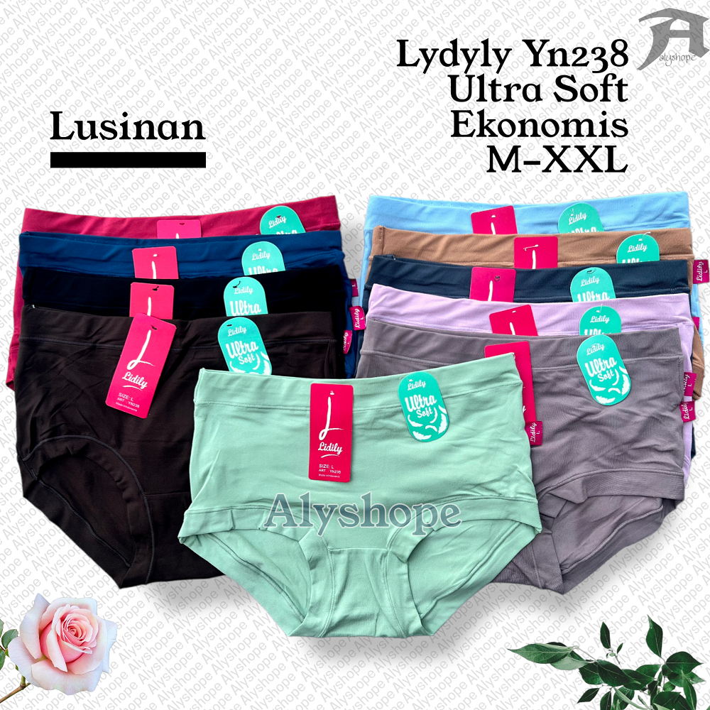 Lydyly Yn238 Celana Dalam Wanita Dewasa Polos Polyester M-XXL | Cd Lydyly | Cd Wanita Dewasa