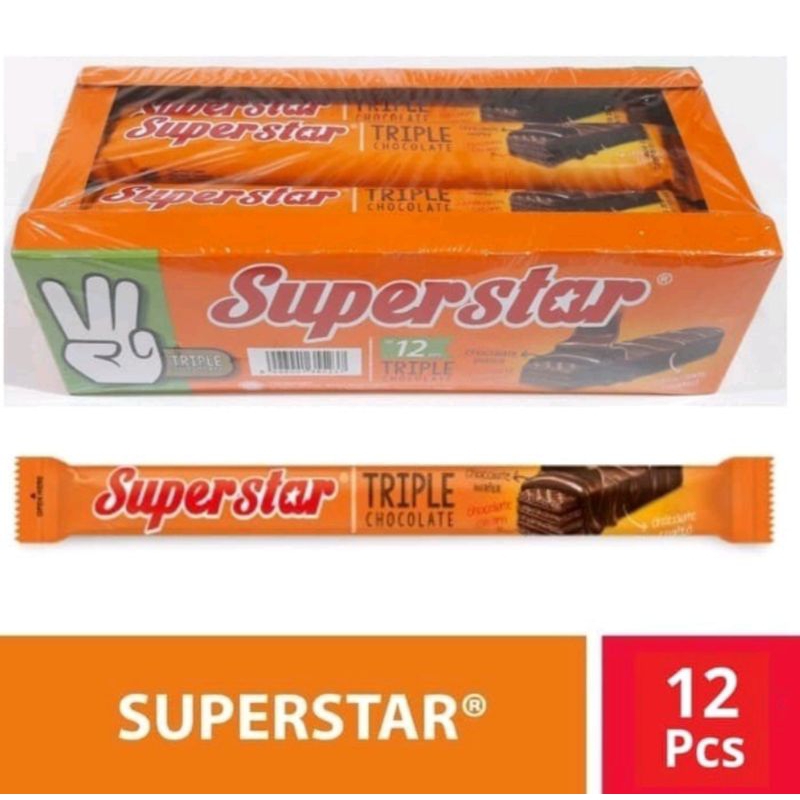 SUPERSTAR Wafer Coklat Box isi 12 Pcs