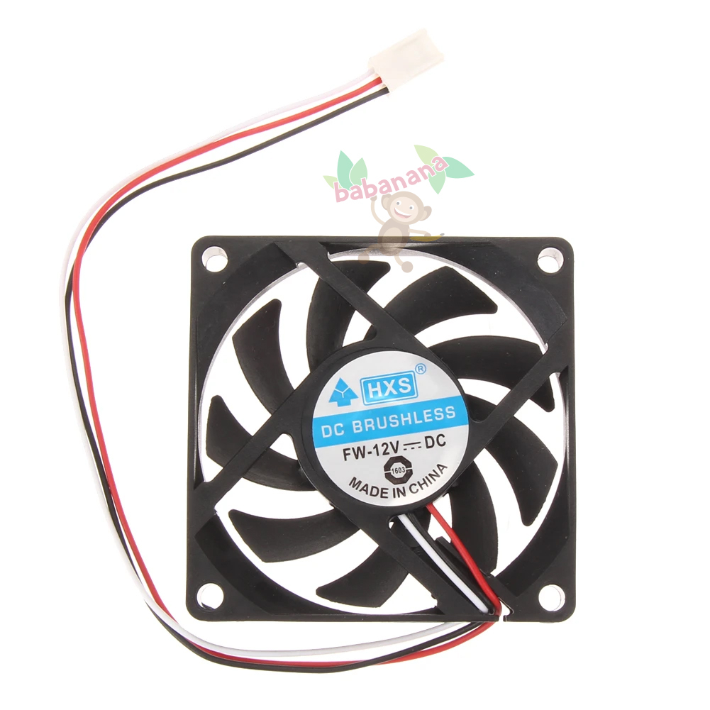 Fan 70mm Brushless DC Kipas PC PWM 3 Pin Kecil Mini Cooler 7cm 70 mm