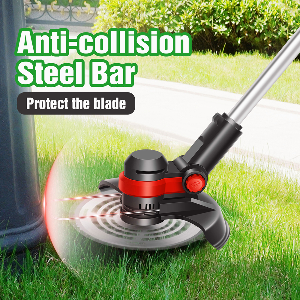 Reaim Mesin Potong Rumput Baterai 48V Brushless Motor Pemotong Rumput Portable Pemotong Rumput Mesin Mesin Pemotong Rumput Listrik Potong Rumput Elektrik Merah Model: Reaim-sjbgcj001