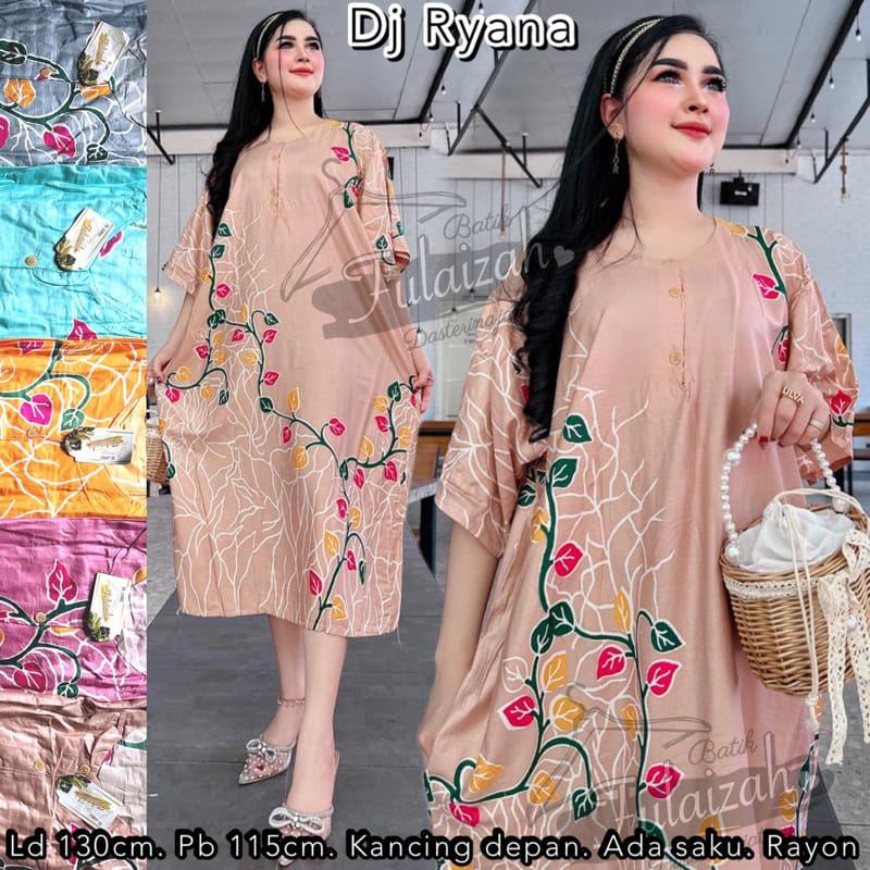 DASTER JUMBO KEKINIAN ECER MOTIF RYANA BUSUI DADA KANCING LD 135 PB 115 RAYON BERKUALITAS ENGGAK NERAWANG