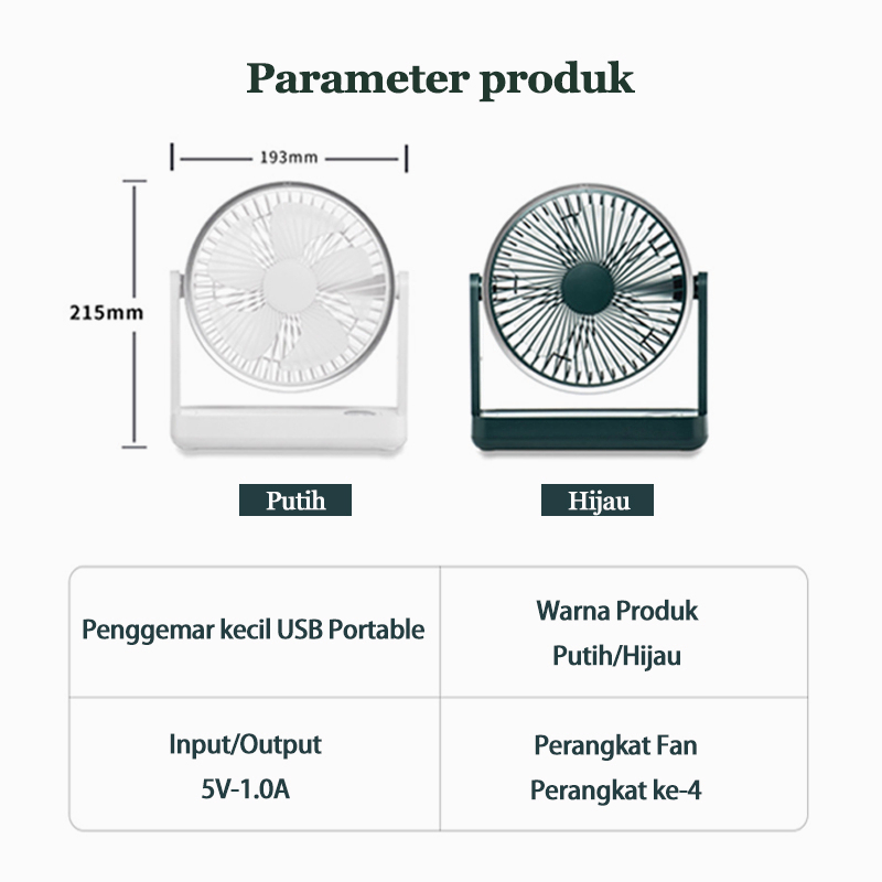 Kipas Angin Mini 3 model tersedia Portable USB kipas angin murah