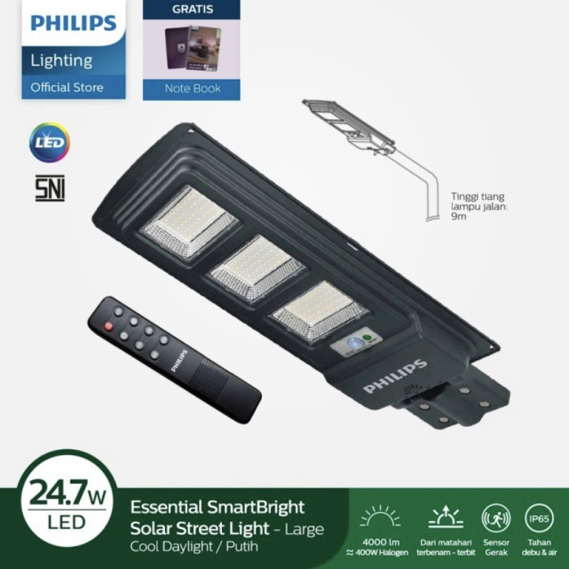 Lampu jalan solar philips besar pju solar
