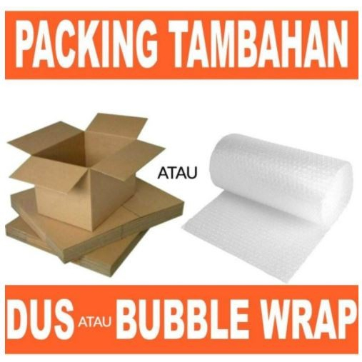 

BUBBLE WRAP / KARDUS - TAMBAHAN EXTRA PACKING AGAR LEBIH AMAN