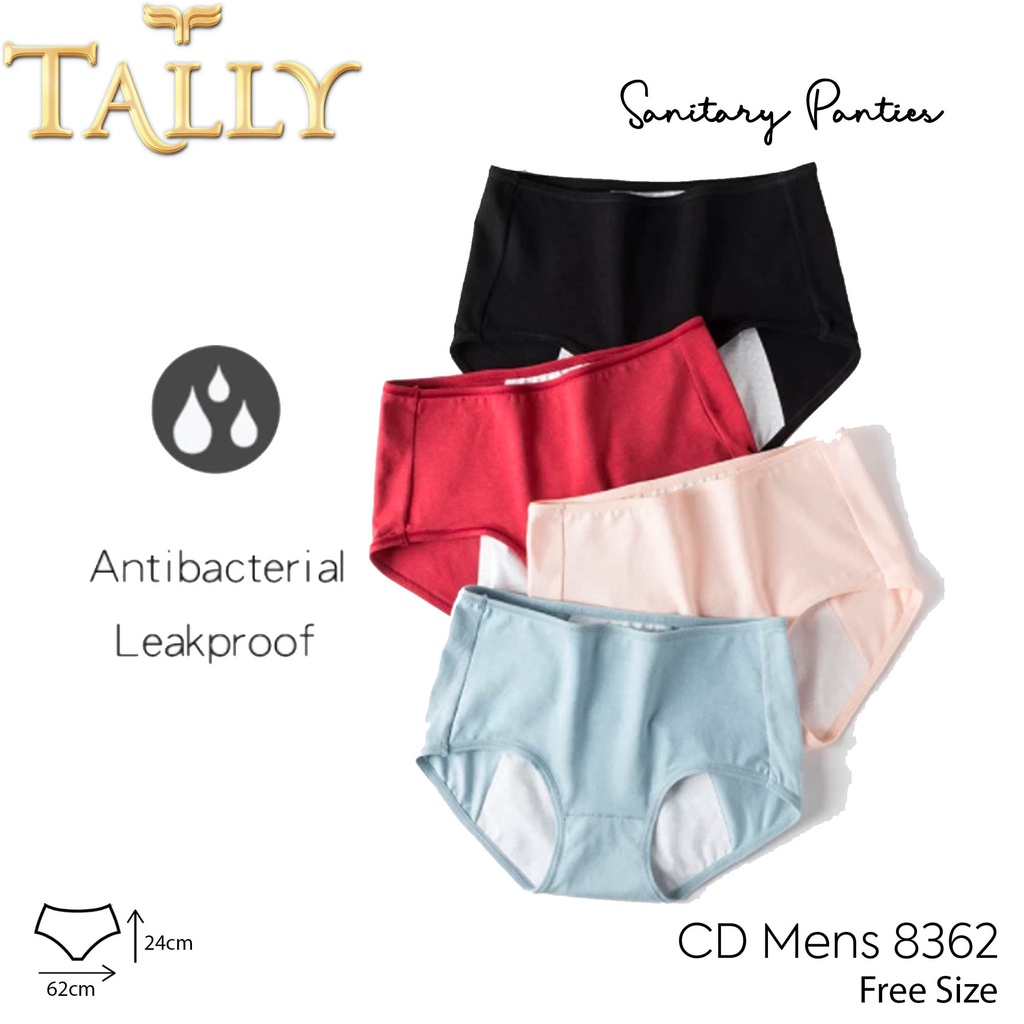 CD MENS 8362 TALLY - Tally 8362 Cd Celana Dalam Wanita Haid Menstruasi Sanitary Pants All Size Fit L XL TALLY 8362 - CD MENSTRUASI / SANITARY PANTY - CD CELANA DALAM WANITA -TALLY Celana Dalam Menstruasi Bahan Katun Fit to L - XL Anti Tembus CD 8362