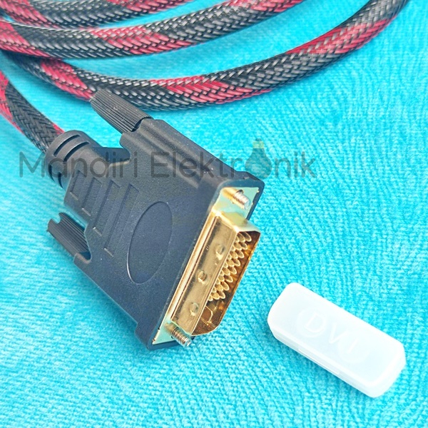 Kabel DVI To HDMI 1.5 Meter Jaring Converter 24+1 DVI-D 24 pin HDMI To DVI Jaring
