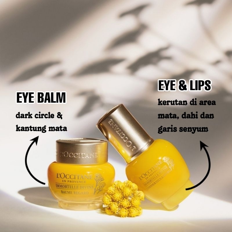 [ New Formula ] Loccitane Immortelle Divine Eye Balm 4ml / Loccitane Immortelle Divine Eye &amp; Lips 1ml