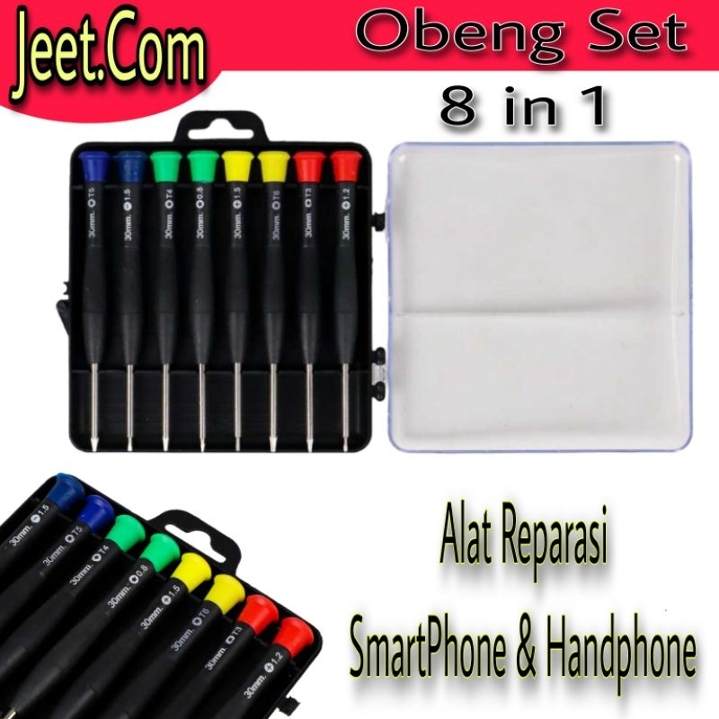 OBENG REPARASI Handphone Smartphone 8 in 1 - Obeng Set