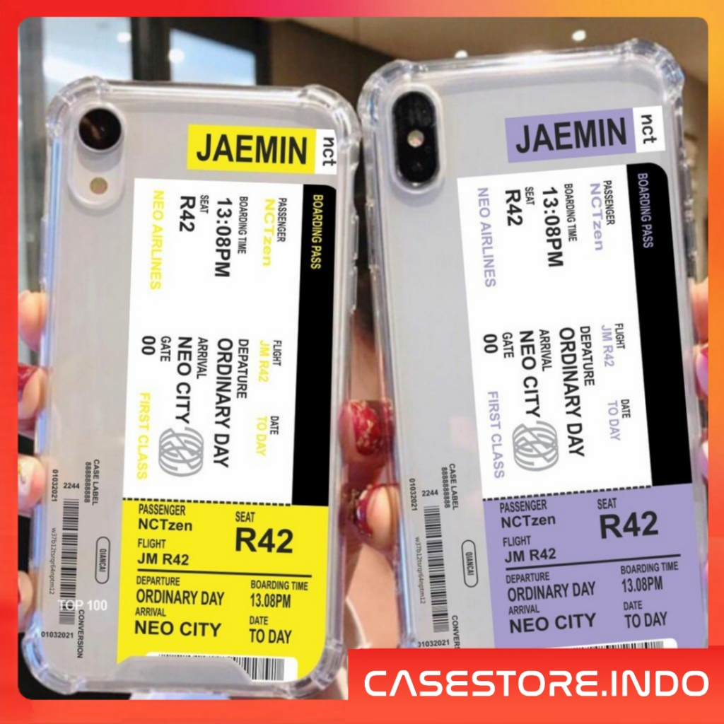 [NCT5] Custom Case NCT Boarding Pass Oppo Vivo Samsung Realme Iphone Redmi Note 4 5 6 7 8 9 10 Plus 