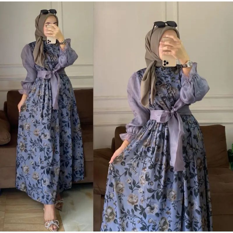 GAMIS GRADASI ORGANZA | DRESS SILK ARMANI | GAMIS ARMANI SILK ORGANZA