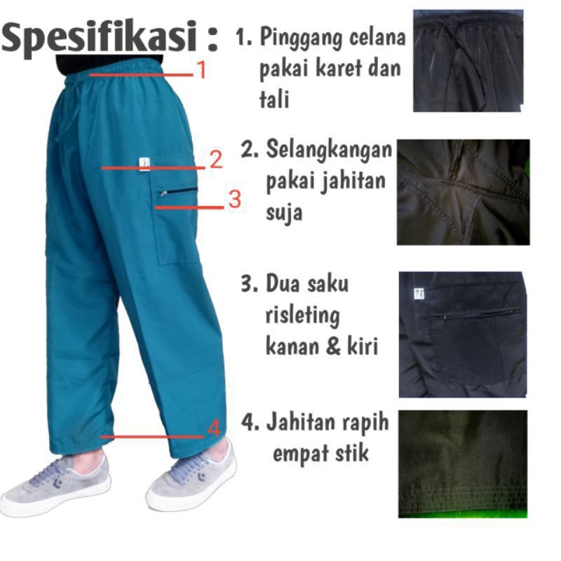 Celana sirwal panjang/ komprang dewasa/ pangsi dewasa M L XL XXL XXXL