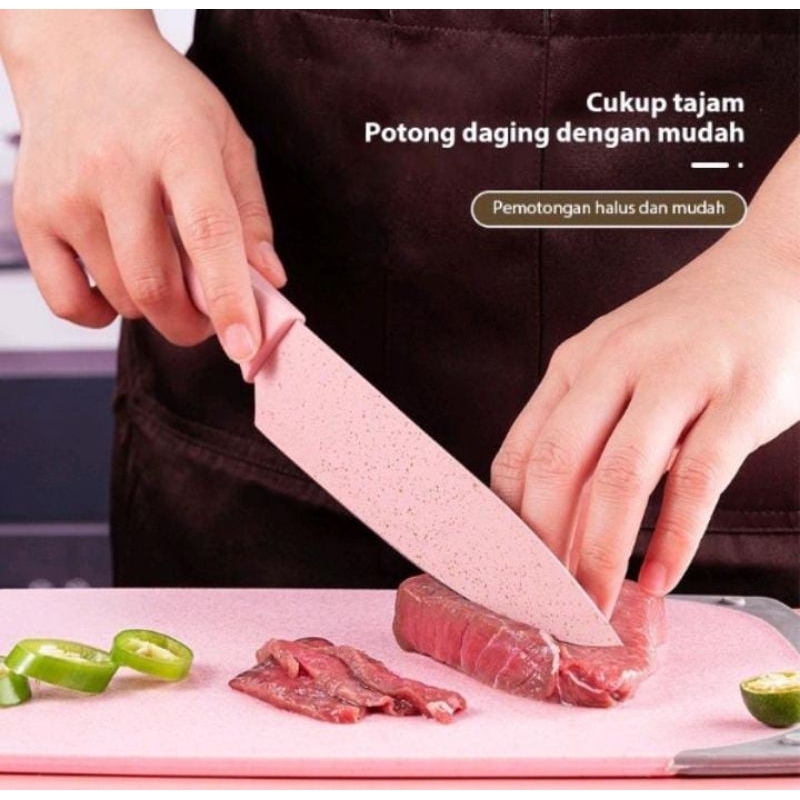 Set Pisau Keramik 6in1 / Pisau Dapur Premium