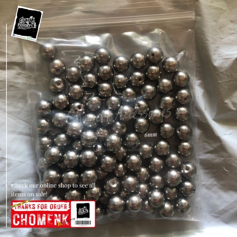 1PCS BALL TINDIK BARBEL CADANGAN BALL ULIR PENGGANTI BARBEL TITANIUM.