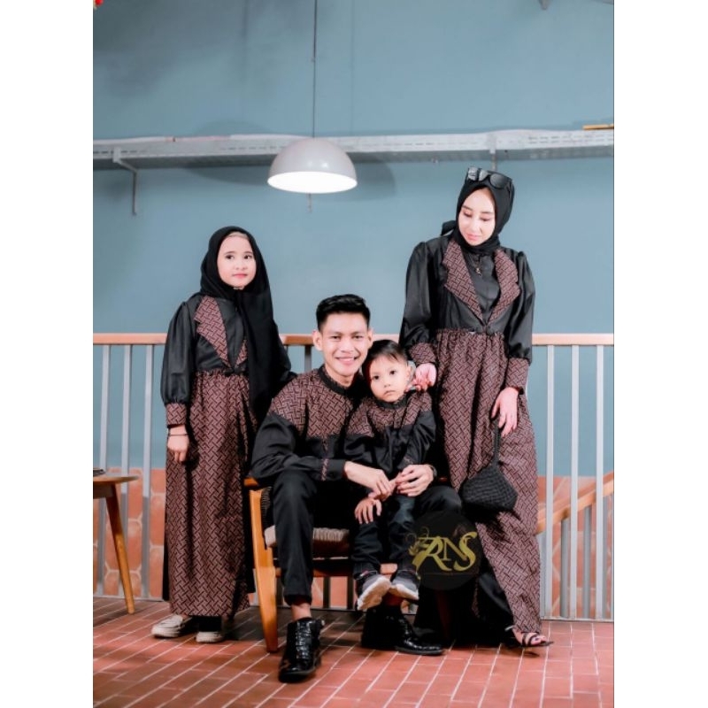 Batik Couple Keluarga Lebaran Modern Terbaru 2023 Sarimbit Keluarga Family Set Muslim Lebaran