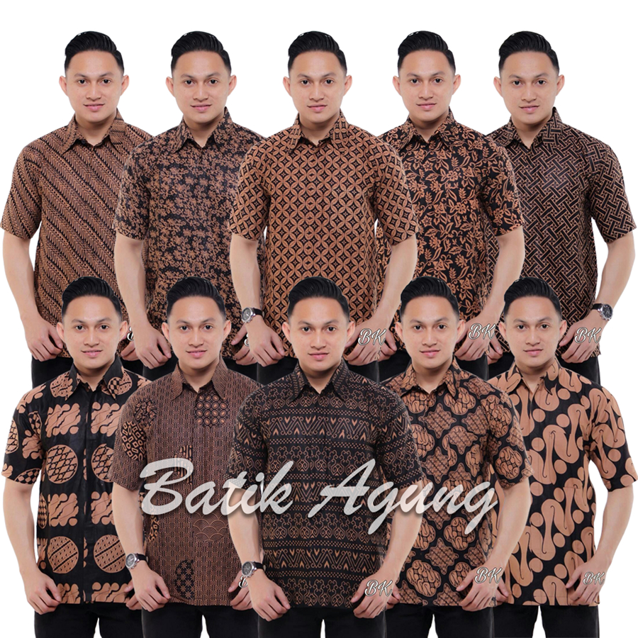 Pakaian Batik Formal Kasual Pria Keren Premium / Baju Batik Seragaman Resepsi Nikahan Pria Kekinian