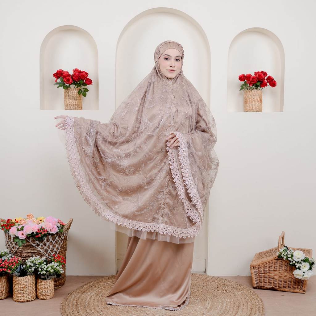 Mukena Dewasa BRUKAT Sutera Mewah Original