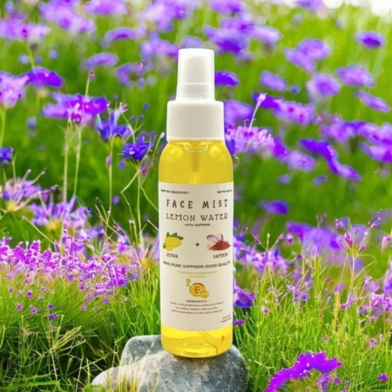 FACE MIST SAFRON 100 ML (BPOM) DENGAN EKSTRAK LEMON &amp; VITAMIN E / SETING SPRAY / SAFFRON