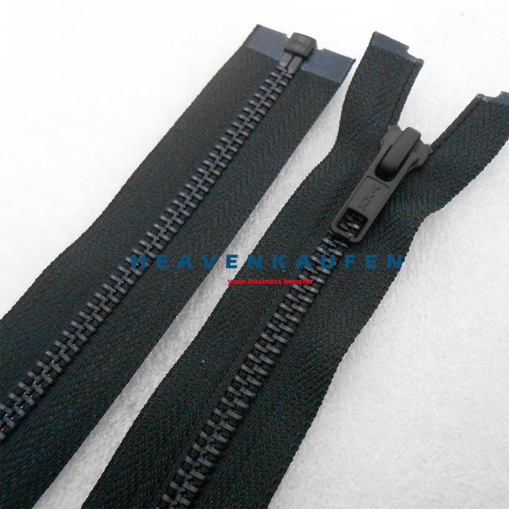 Resleting Zipper Jaket YKK Black Oxides 75 cm Atau 30 inch Type Gigi Besi Model Set Open=End Buka-Lepas