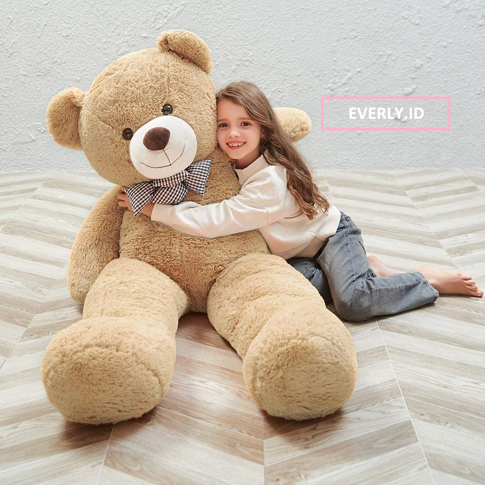 SNI ! Boneka Jumbo 1,3 Meter Beruang Teddy Bear 1 2 1.5 1,3 Meter m Pita Syal Jojon Tedy Ber Murah Termurah untuk kado ulang tahun anak pacar teman laki perempuan pria wanita cowok cewek gemes import pacar BESAR MINI KECIL everly.id everlyid gemoy lucu