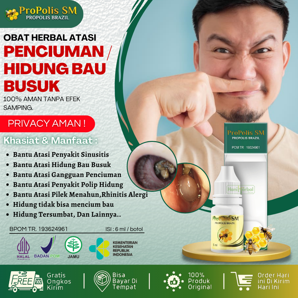 PROPOLIS SM Obat Hidung Bau Busuk 100% Alami - Penciuman Bau Busuk - Ingus Bau Busuk - Hidung Berbau
